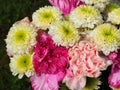 Colourful bouquet close up.
