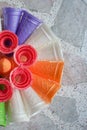 Colourful bread rafts outside a bakery in Thailand Royalty Free Stock Photo