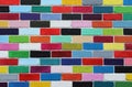 Colourful brick wall background Royalty Free Stock Photo