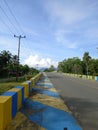 Colourful bridge in east halmahera district