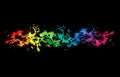 Colourful bright ink splat design