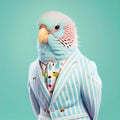 Colourful Budgie bird