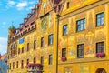 Colourful building of town hall in Ulm, Germany Royalty Free Stock Photo