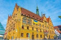 Colourful building of town hall in Ulm, Germany Royalty Free Stock Photo