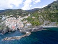 Colourful buildings of Riomaggiore, Five Lands, Italy Royalty Free Stock Photo