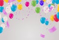 Colourful bursting celebration balloons
