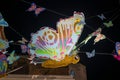 Colourful butterflies above Carnaby Street