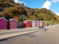 Colourful cabin beach sun hut shelter bluesky