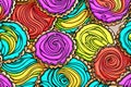 Colourful cakes abstract background