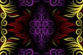 colourful caleidoscope classic gradient flower art pattern of traditional batik ethnic dayak ornament