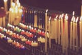 Colourful candles light Royalty Free Stock Photo