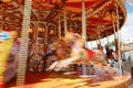 Bournemouth England. Carousel moving very fast.
