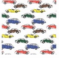 colourful cars all over print vector art