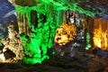 Colourful cave - Halong Bay, Vietnam Royalty Free Stock Photo