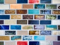 Colorful ceramic Tiles Wall pattern Background Royalty Free Stock Photo