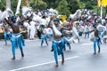 Colourful Chamara Dancers perform during the Esala Perahera in Kandy, Sri Lanka. Royalty Free Stock Photo