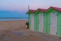 Colourful changing rooms on a beach in Pesaro, Italy Royalty Free Stock Photo