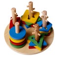 Colourful children's Pyramid (puzzle) isolated Royalty Free Stock Photo