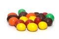 Colourful chocolate candies isolated Royalty Free Stock Photo