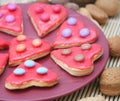 Colourful christmas cookies