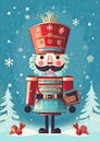 Colourful Christmas Nutcracker Generative AI Illustration Royalty Free Stock Photo