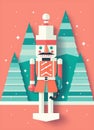 Colourful Christmas Nutcracker Illustration Royalty Free Stock Photo