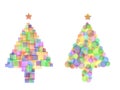 Colourful christmas trees Royalty Free Stock Photo