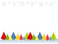 Colourful Christmas Trees Royalty Free Stock Photo