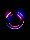 Colourful circle light wave in dark background