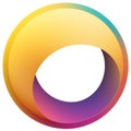 Colourful circle in the style of gradient color blends