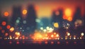 Colourful City lights bokeh at night Royalty Free Stock Photo