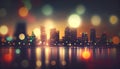 Colourful City lights bokeh at night Royalty Free Stock Photo