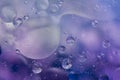 Graduated Purple Oil and Water Bubble Abstract Background