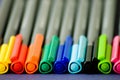 Colourful Close Up of Felt Pens Royalty Free Stock Photo