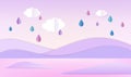 Colourful cloud and rain background, scene for product display