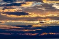 Colourful clouds during a Mediterranean sunset Royalty Free Stock Photo