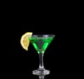 Colourful coctail on the black background Royalty Free Stock Photo