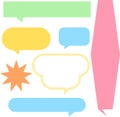 Colourful Collection of colorful speech bubbles Royalty Free Stock Photo