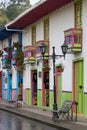 Colourful colonial buildings in Salento Colombia