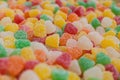 Colourful combination of photographed sugar coated candy. Royalty Free Stock Photo