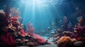 Colourful coral reef, marine life, underwater flora world Royalty Free Stock Photo