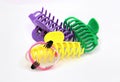 Colourful crab hair clips Royalty Free Stock Photo