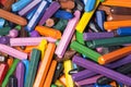 Colourful Crayons Close Up Royalty Free Stock Photo