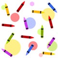 Colourful Crayons Tileable Background