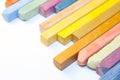 Colourful crayons on white background Royalty Free Stock Photo
