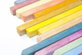 Colourful crayons on white background Royalty Free Stock Photo