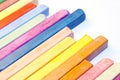 Colourful crayons on white background Royalty Free Stock Photo