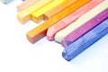 Colourful crayons on white background Royalty Free Stock Photo