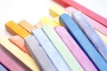 Colourful crayons on white background Royalty Free Stock Photo