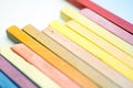 Colourful crayons on white background Royalty Free Stock Photo